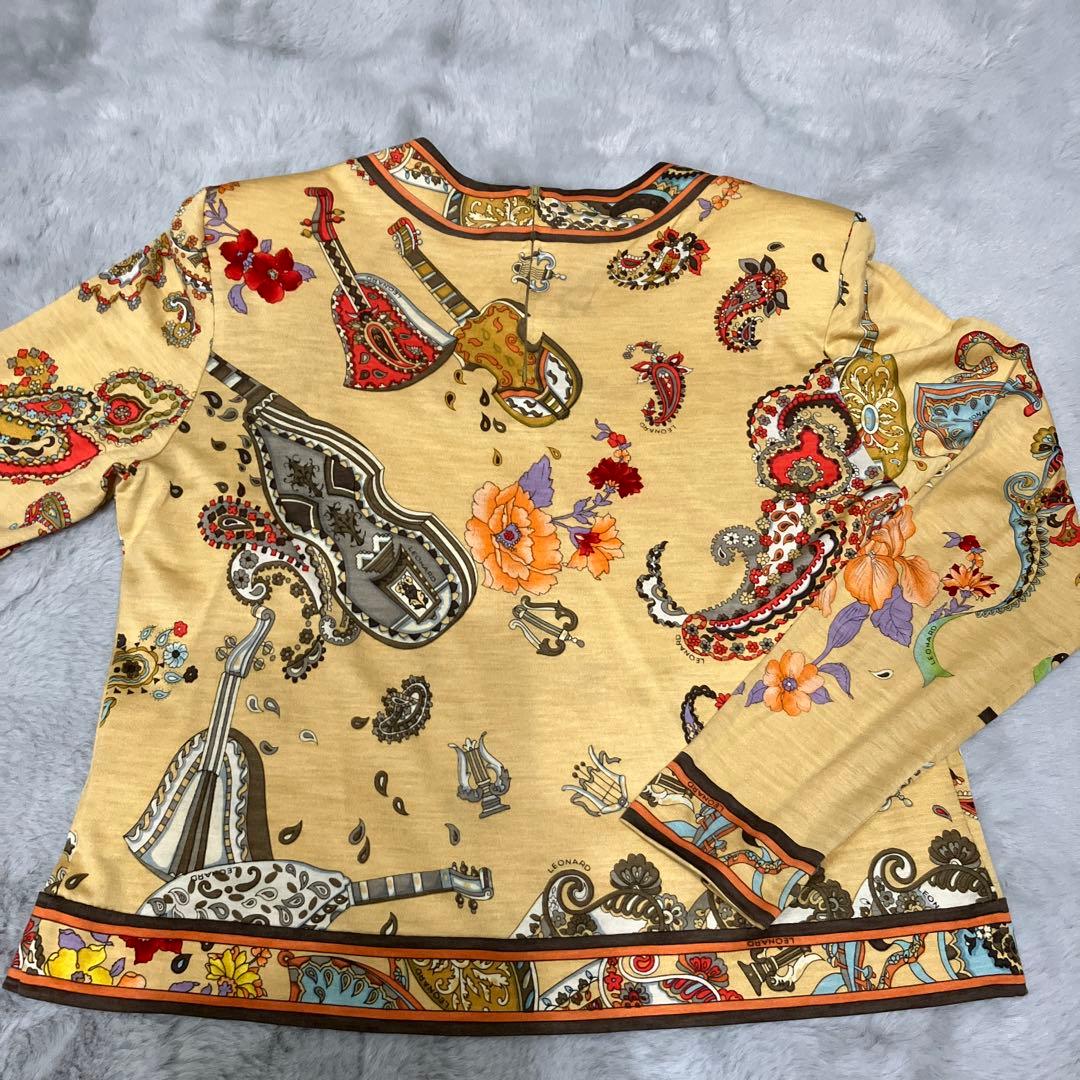 LEONARD ペイズリー柄 長袖Tシャツ