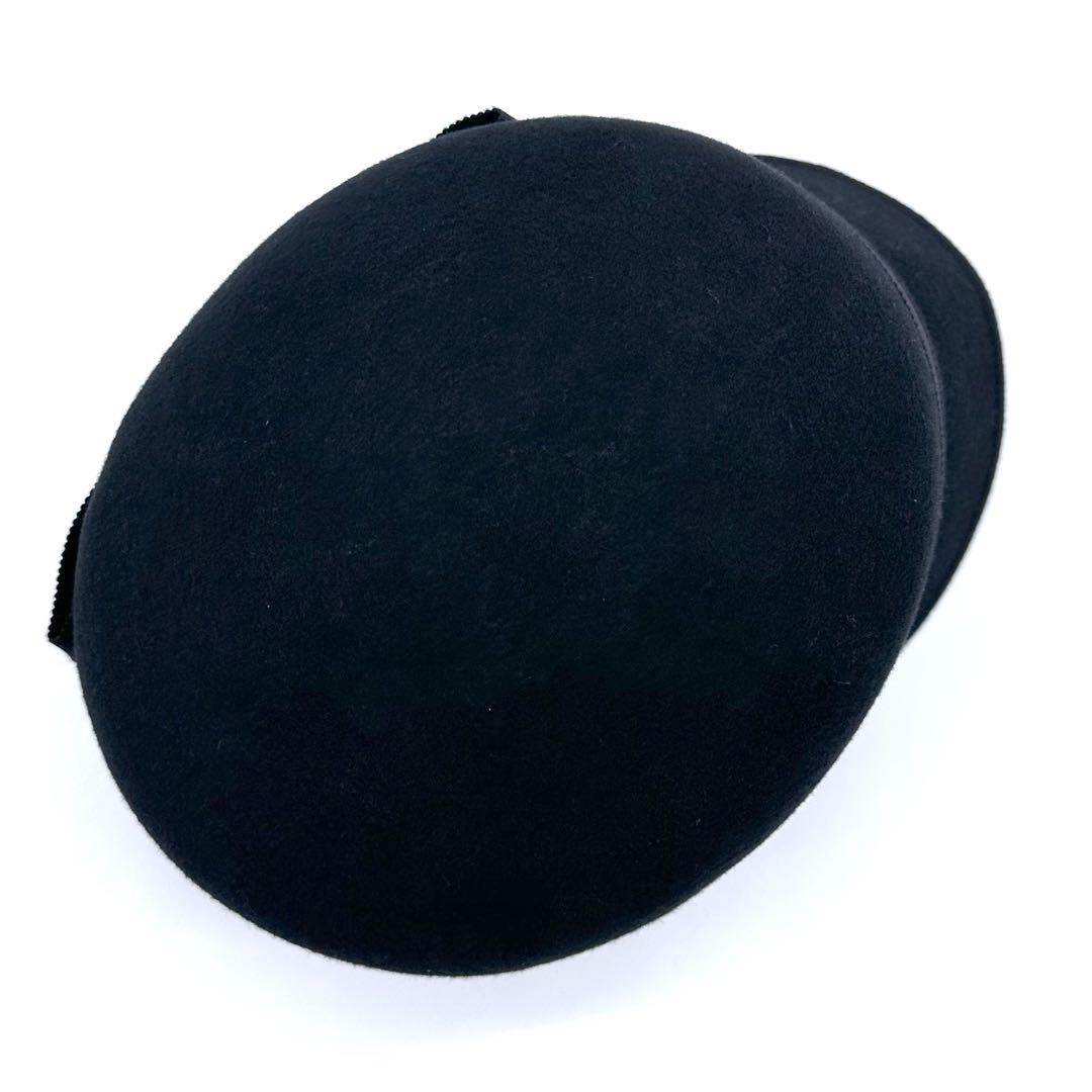 美品✨CA4LA カシラ HUMBERT18 リボン付きキャスケット ブラックΩ