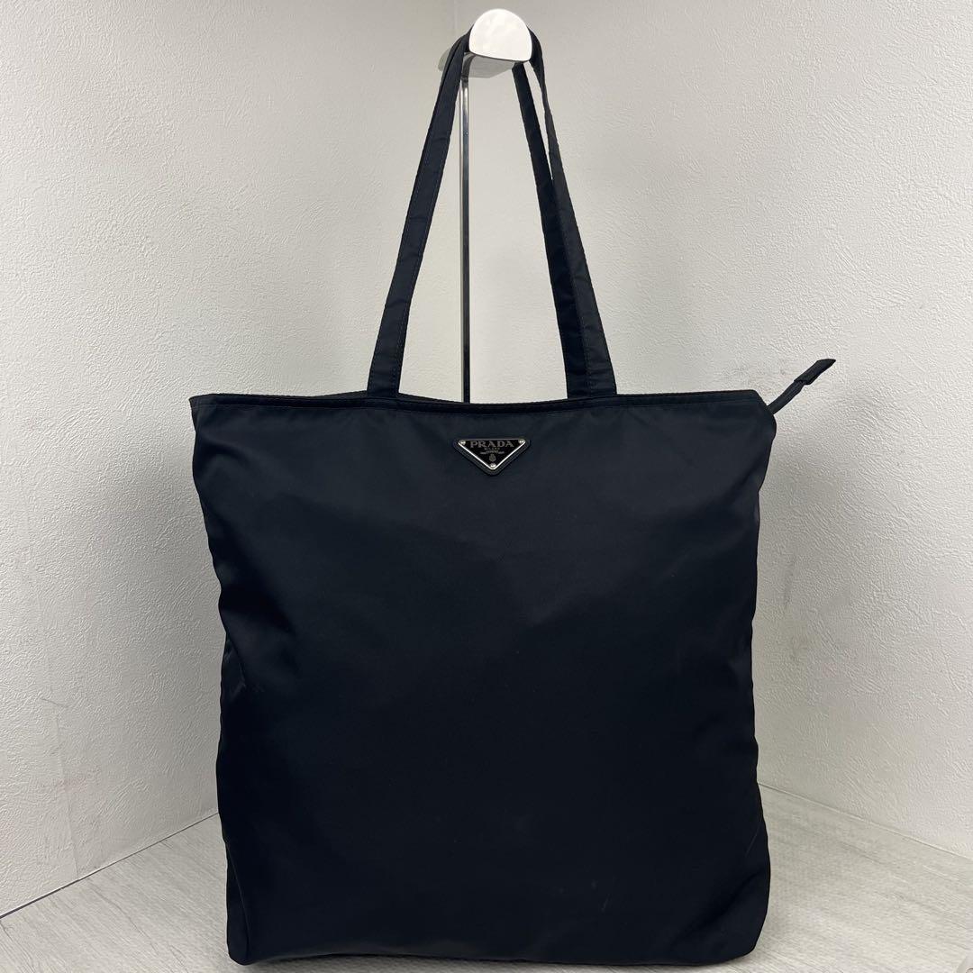 極美品✨激レア✨プラダ トートバッグ 迷彩 2way PVC 三角ロゴ A4収納 美品✨ PRADA プラダ トートバッグ エコバッグ 三角ロゴ 2VG051