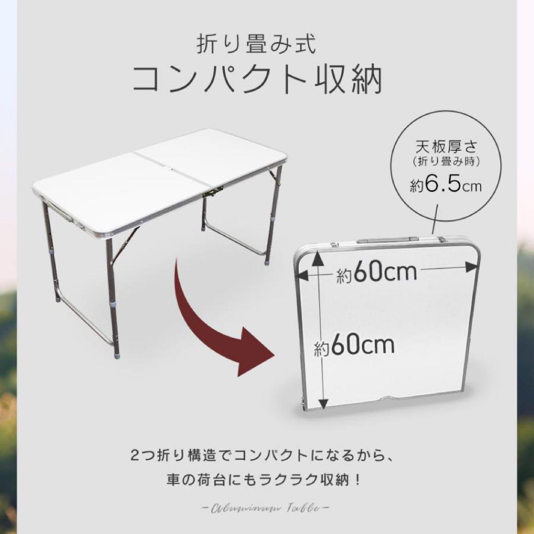 アウトドアテーブル 折りたたみ 高さ調節可能 ローテーブル パラソル穴付き