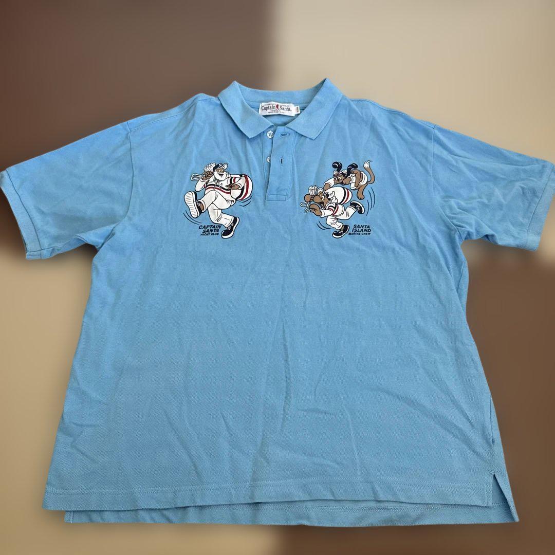 【新品未使用】キャプテンサンタ フェイスシシュウカノコポロシャツ 半袖 青 キャプテンサンタ 半袖 ポロシャツ XL 水色 青 - メルカリ