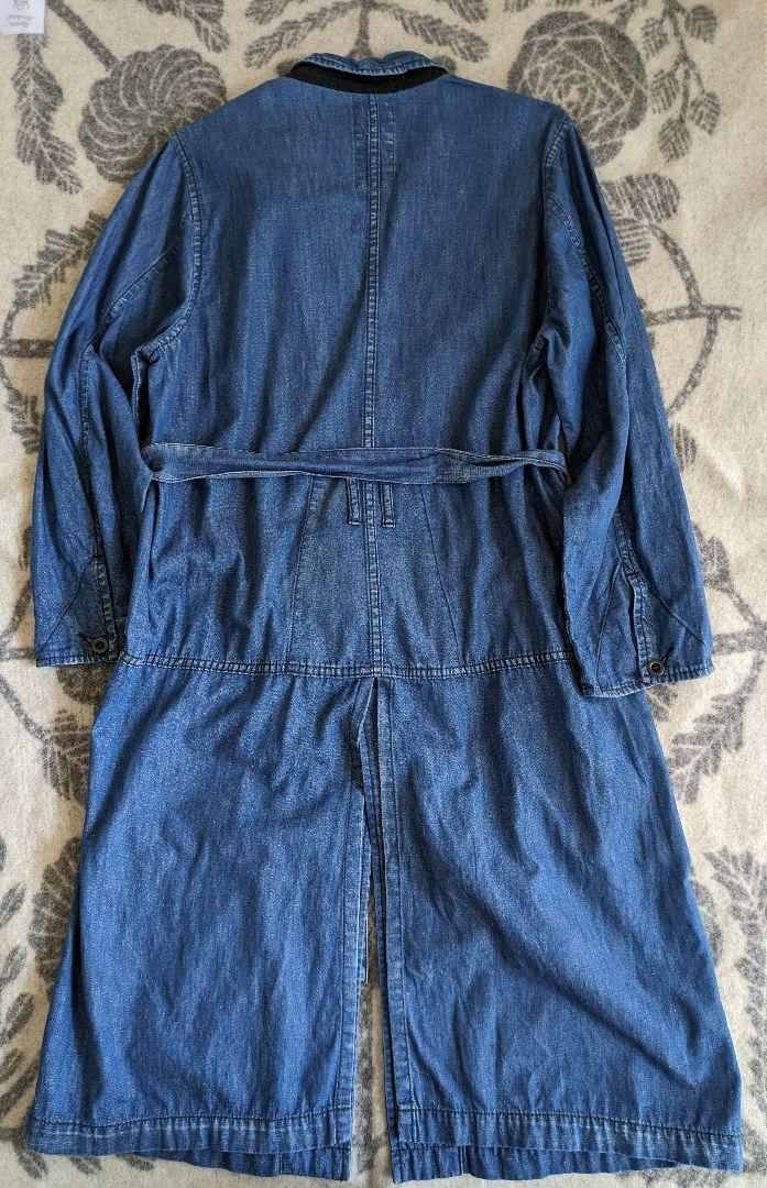 [美品]　ワッフリッシュワッフルのコサージュ付デニムコート 美品] ワッフリッシュワッフルのコサージュ付デニムコート