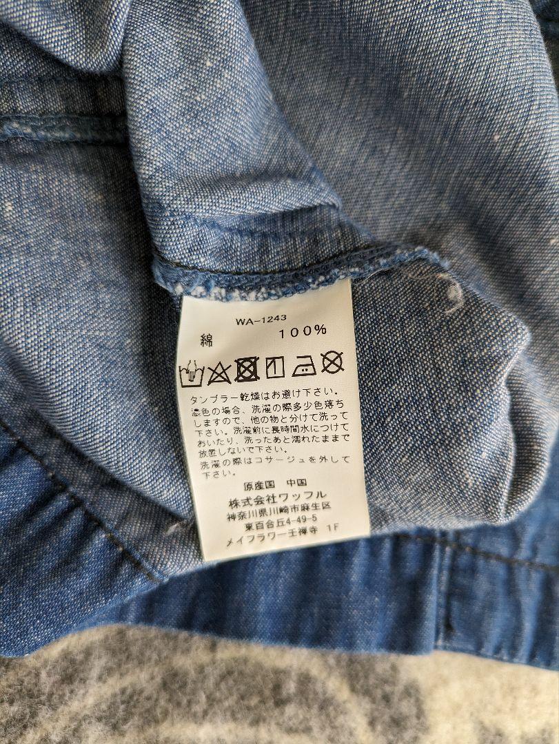 [美品]　ワッフリッシュワッフルのコサージュ付デニムコート 美品] ワッフリッシュワッフルのコサージュ付デニムコート