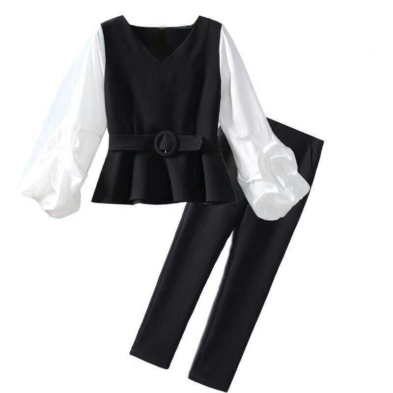 値下スーツ韓国版カジュアルファッション顕やせ服2点セットs-4xlS Dqhe2-m66435287560 超歓迎低価