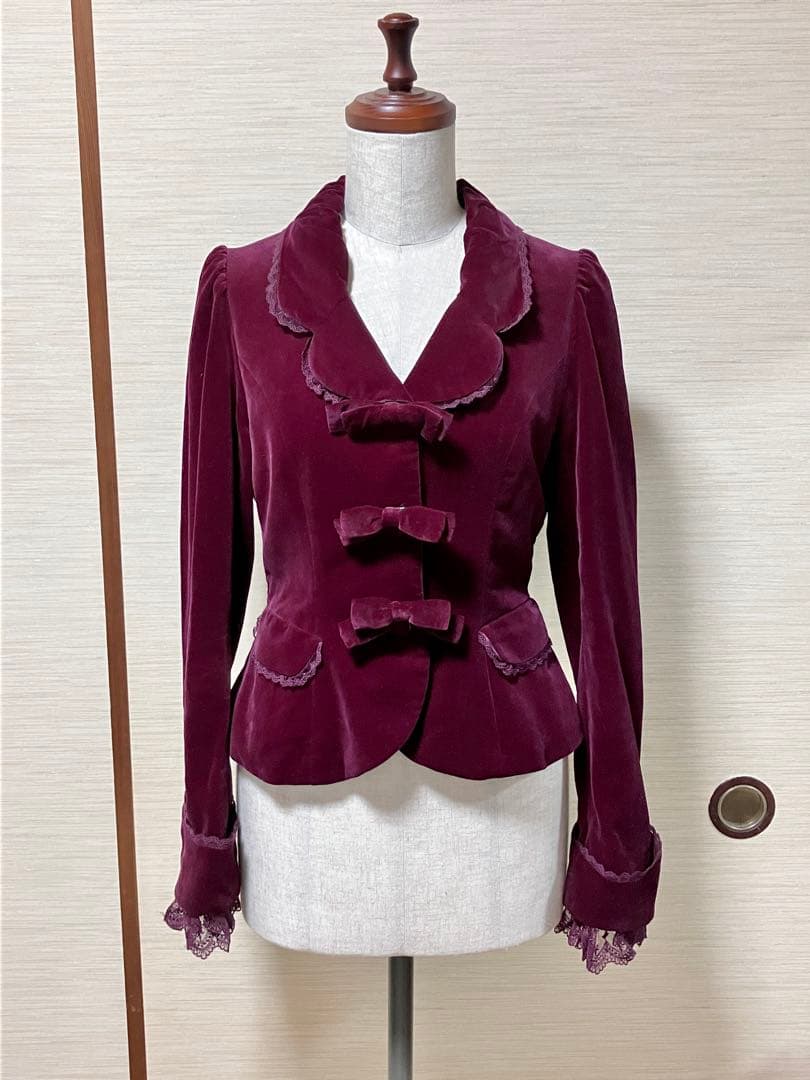 ヴィクトリアンメイデン 別珍ヴァレリアジャケット　ボルドージャケット・アウター