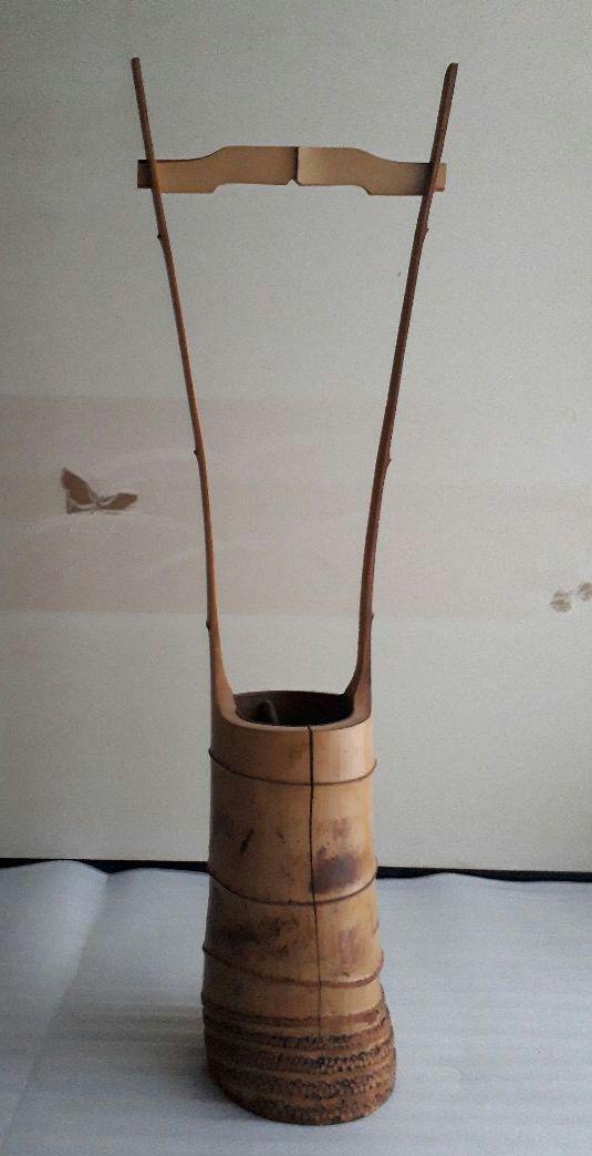 華道具 竹花入 (根付) 花器