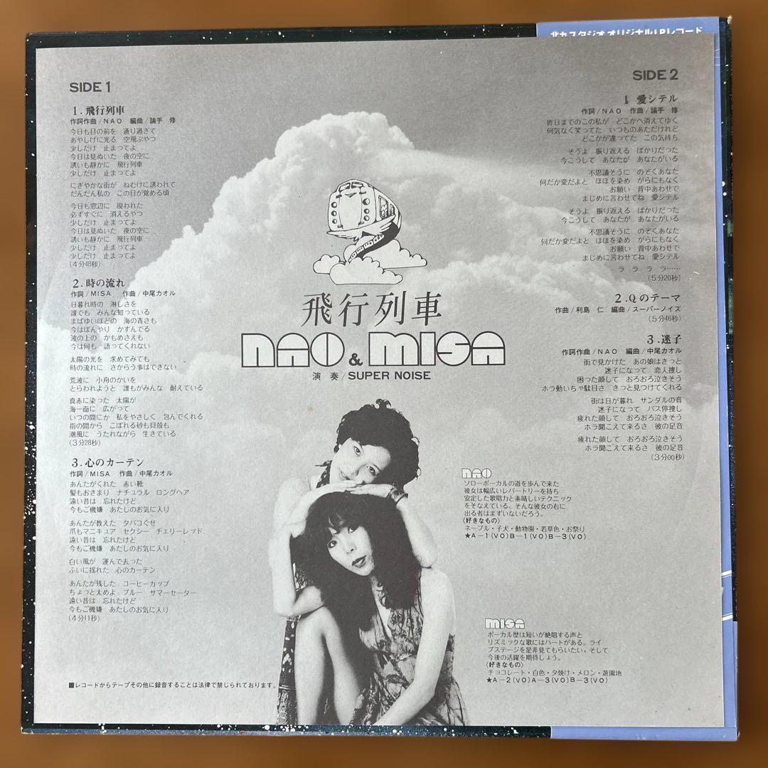 ナオ&ミサ　スーパーノイズ　飛行列車　kita-Q レコード　アナログ