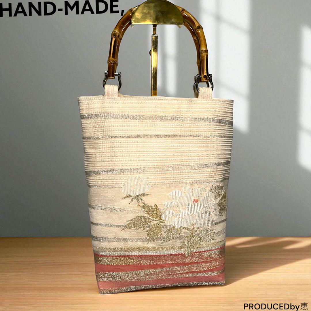 帯リメイクbag㉚一点物♡鞄♡手提げ袋♡現品限り 夏帯リメイクbag⑤一点物♡鞄♡手提げ袋♡現品限り♡オリジナル