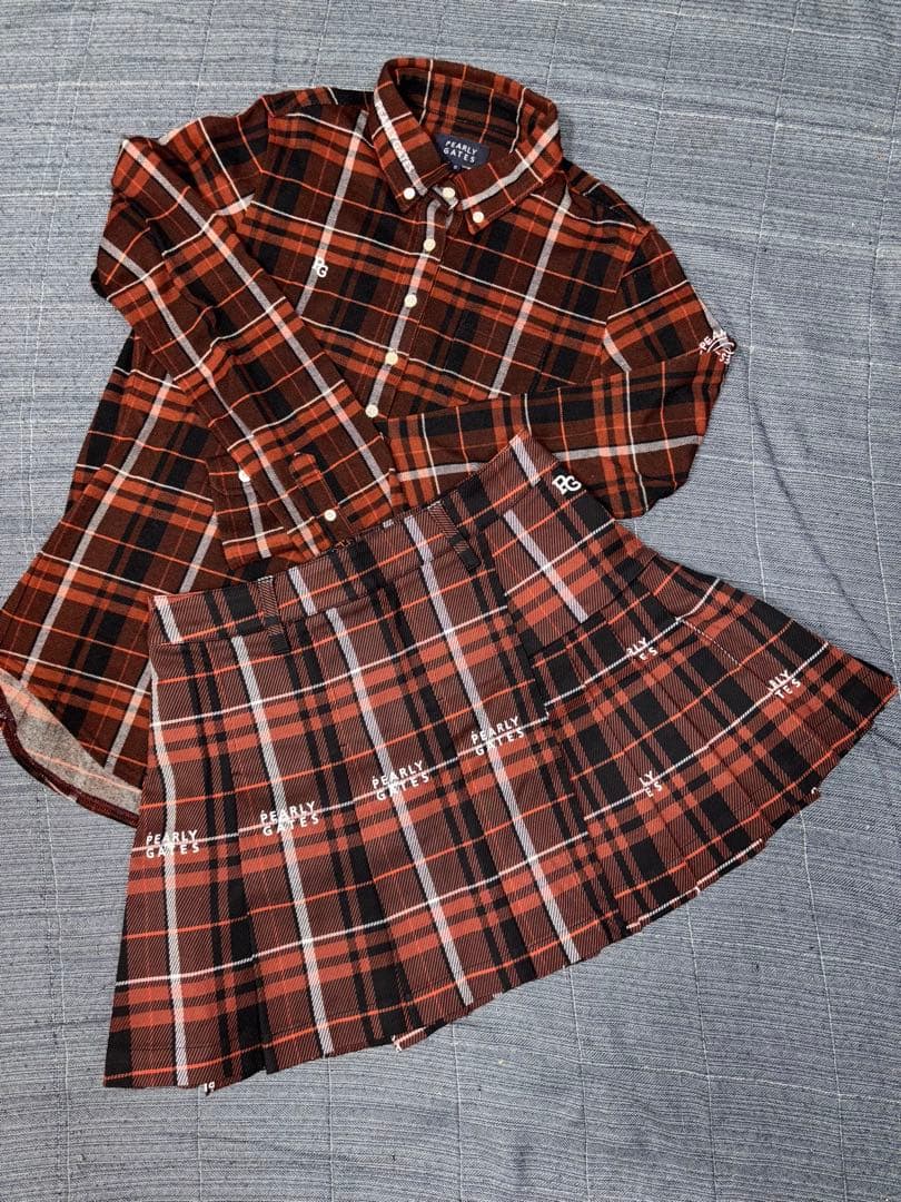 パーリーゲイツ グレンチェック柄シリーズ セットアップ サイズ0S PEARLY GATES