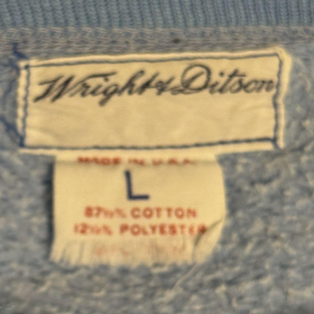 60s Wright&Ditson ヴィンテージスウェット カレッジロゴ L