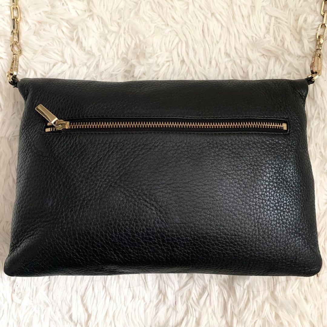 美品✨トリーバーチ ショルダーバッグ 2way ロゴ レザー チェーン ブラック