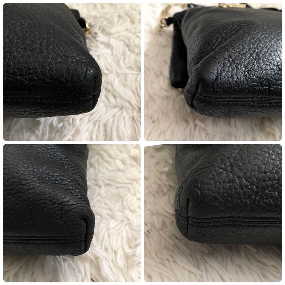 美品✨トリーバーチ ショルダーバッグ 2way ロゴ レザー チェーン ブラック