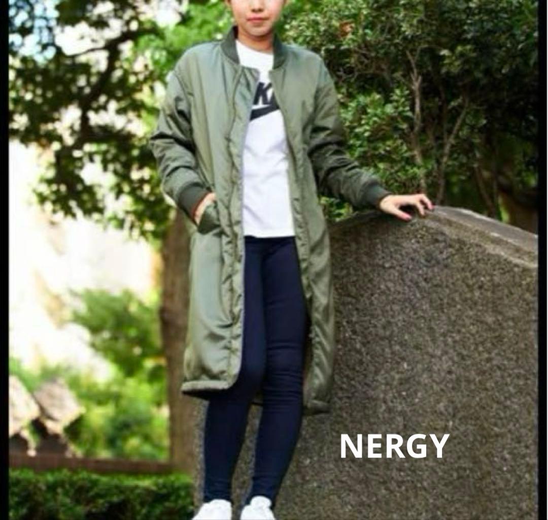 NERGY MA-1 ロングコート ブルゾン ナイロン オリーブ M 防寒M NERGY
