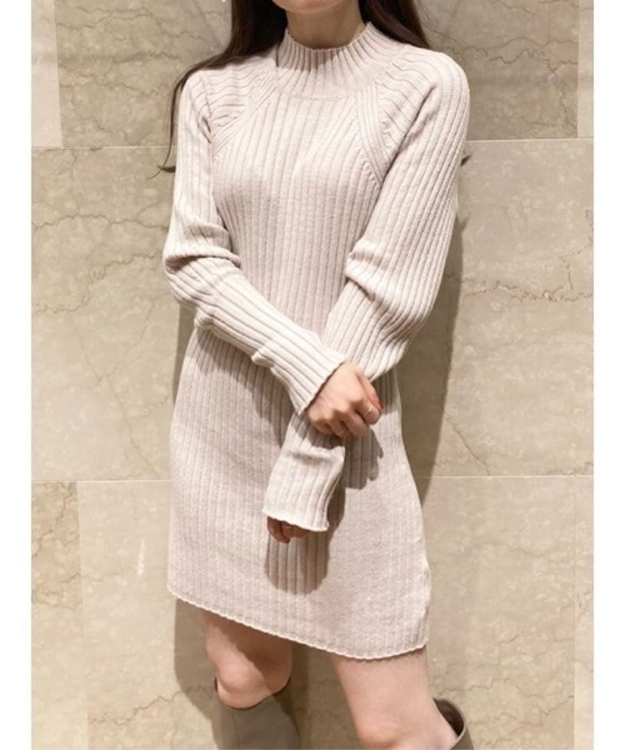 SNIDEL スナイデル SustainableリブタイトミニニットワンピースS・Snidel