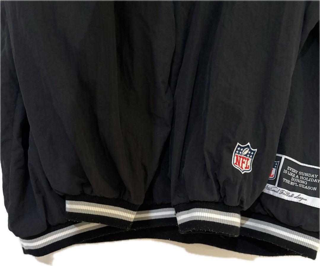 RAIDERSプルオーバーナイロンジャケット ビンテージ90's○STARTER NFL RAIDERSナイロンプルオーバー中綿