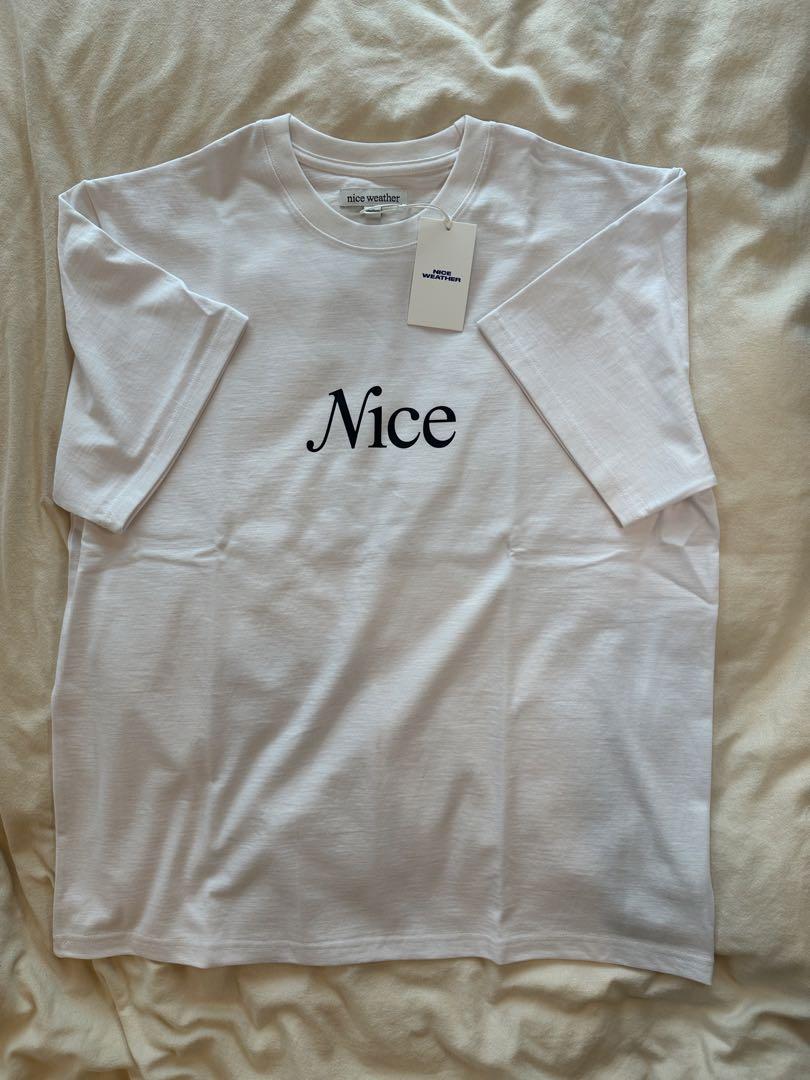 寺西拓人さん着用　ナイスウェザー　ロゴTシャツ　ホワイトＭ