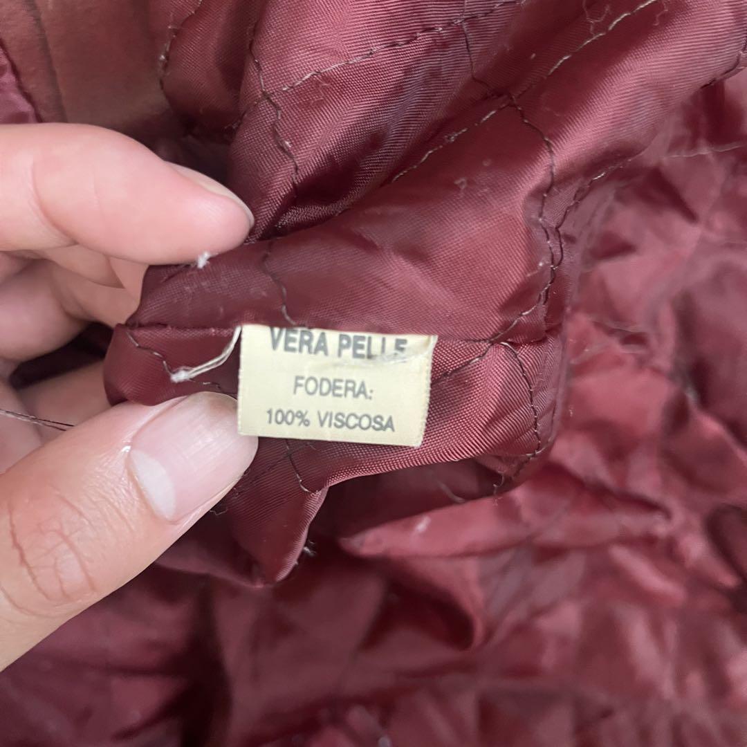 vintage レザージャケット キルティング 高円寺 赤