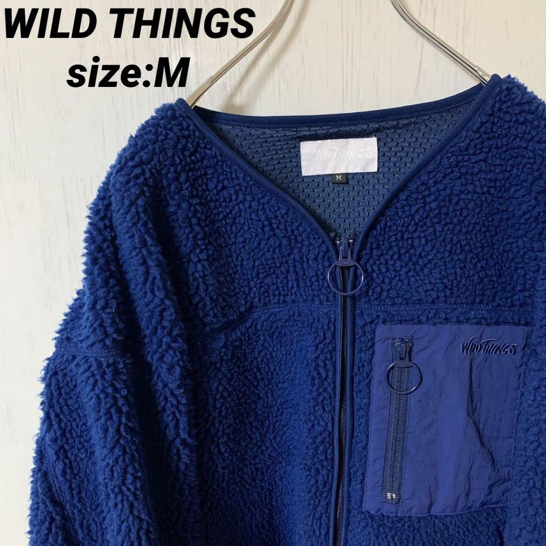 《希少》WILD THINGS フリースジャケット ブルー　サイズM