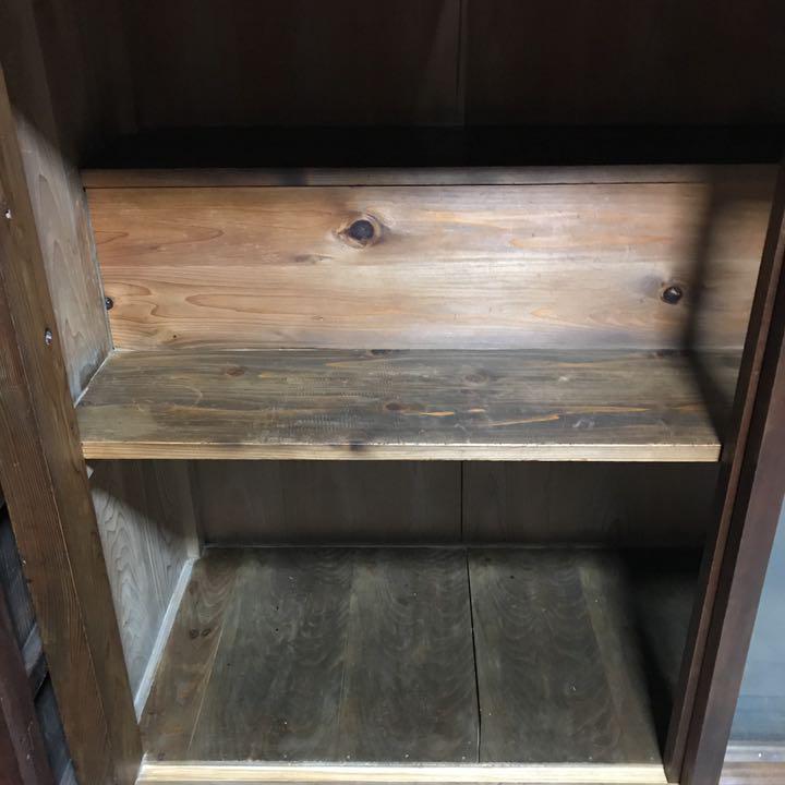 直接引取り限定・発送不可‼️ ☆ 昭和レトロ　食器棚　陳列棚　水屋箪笥　無垢