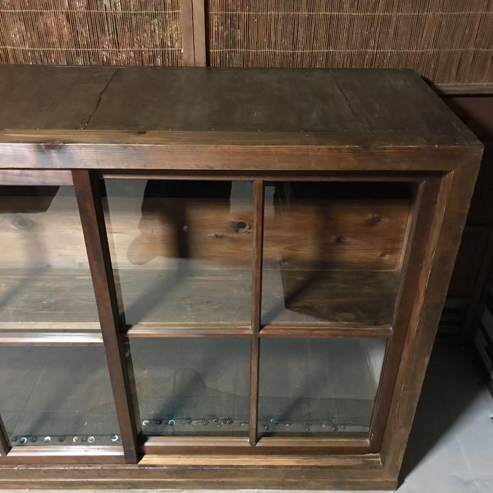 直接引取り限定・発送不可‼️ ☆ 昭和レトロ　食器棚　陳列棚　水屋箪笥　無垢