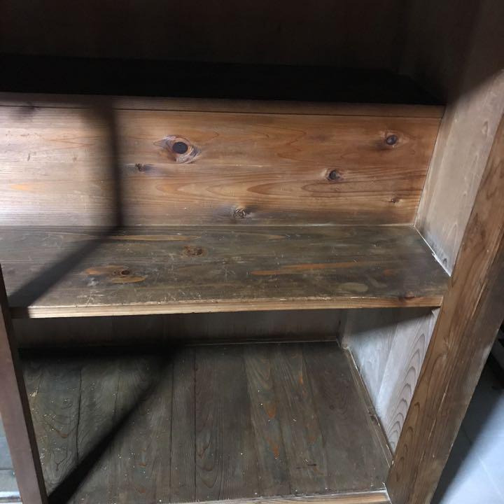 直接引取り限定・発送不可‼️ ☆ 昭和レトロ　食器棚　陳列棚　水屋箪笥　無垢
