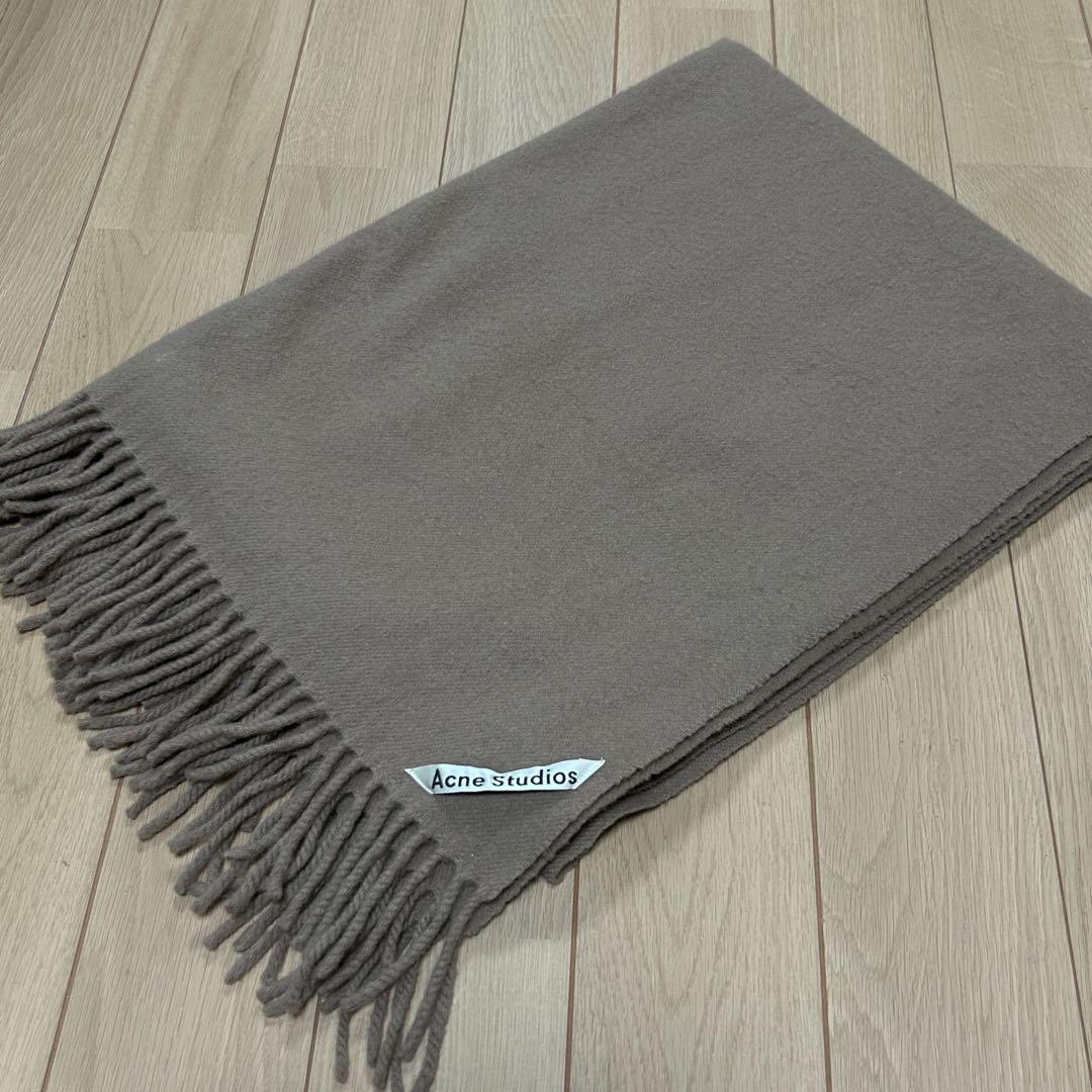 Acne studios ブラウン フリンジマフラー