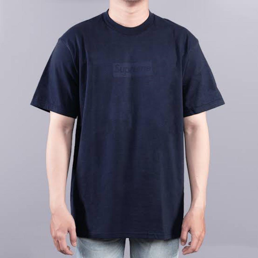 Supreme / tonal box logo tee /ネイビー / XL