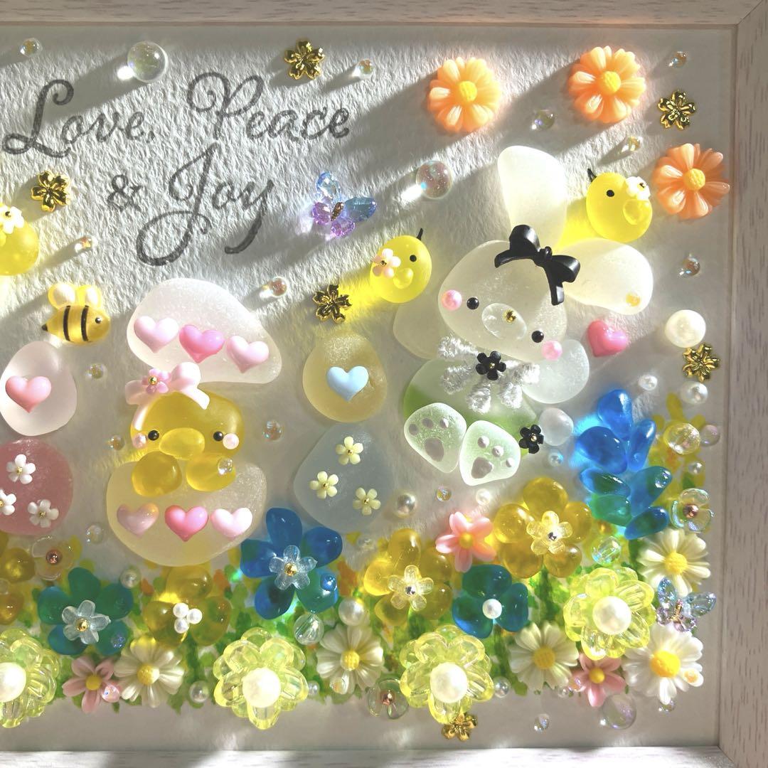 シーグラスアート『 Happy Happy Easter•*¨*•.¸♬︎』 ベストセラー 商品ハンドメイド・手芸 - シーグラスアート