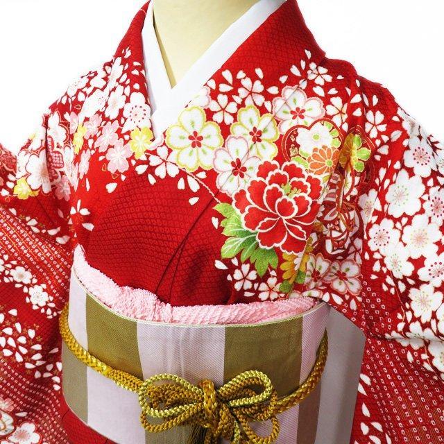 KU1994 振袖 身丈152.5cm 正絹 着物 成人式 楽天市場】[3万円均一SALE]【成人式 振袖 レンタル】RS1485 正絹