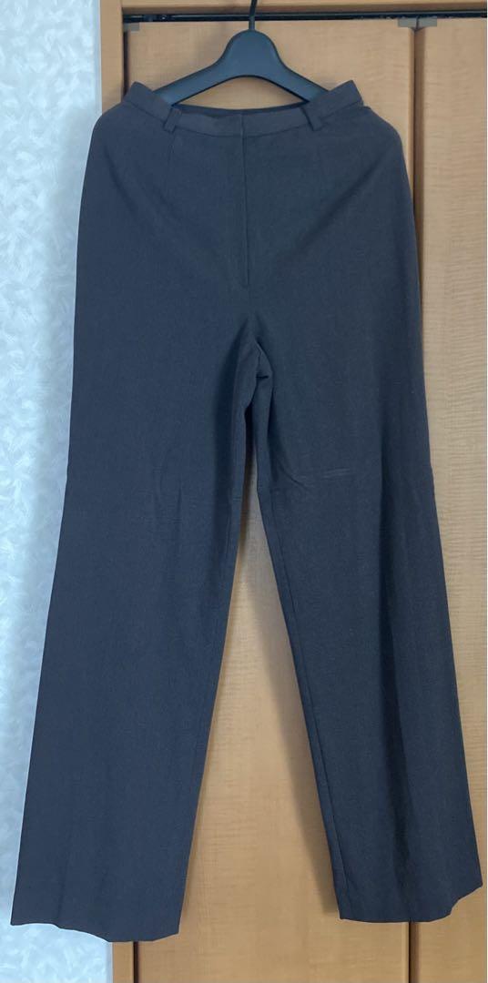 ★美品★ストレッチ　ストレート　パンツ　高身長　ブラウン　ハイウエスト　フレア