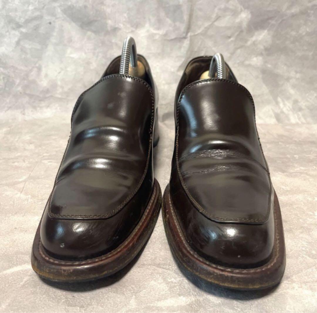 PRADA ローファー レザー スリッポン ヒール 厚底 画像4