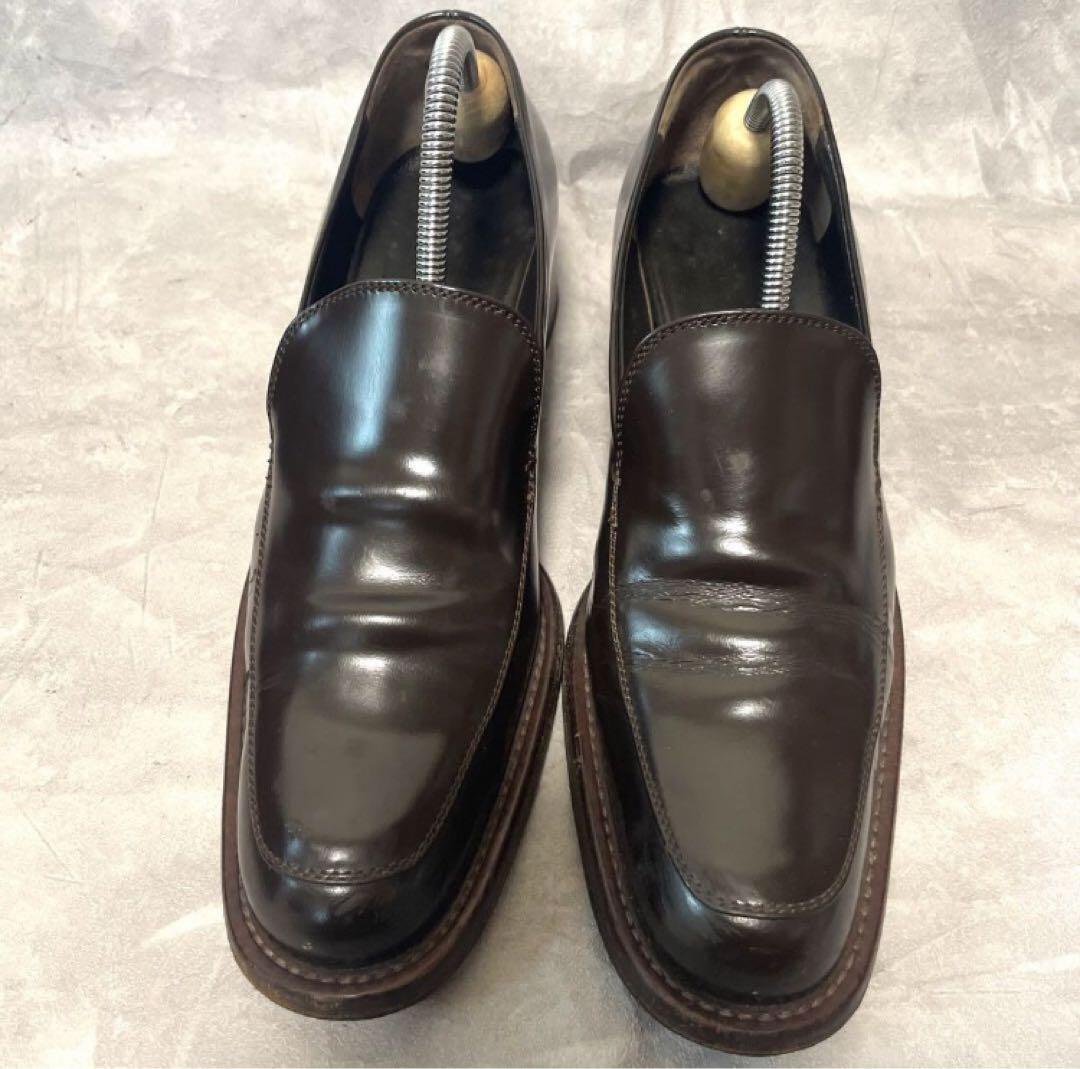 PRADA ローファー レザー スリッポン ヒール 厚底 画像5