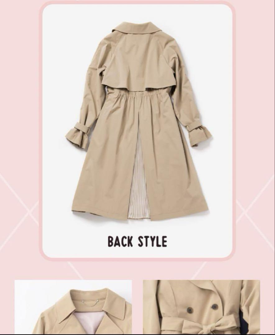 スーツセレクトバックプリーツトレンチコート