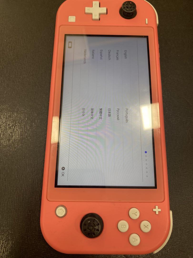 スイッチライト　初期化済み　コーラルピンク
