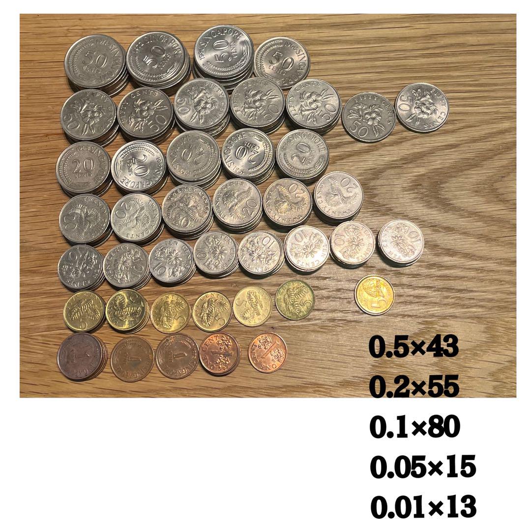 セピアさん【40枚セット】幸運を呼ぶ　シンガポールドル　1ドル　硬貨　コイン シンガポール 新1ドル 幸せを呼ぶコイン - メルカリ