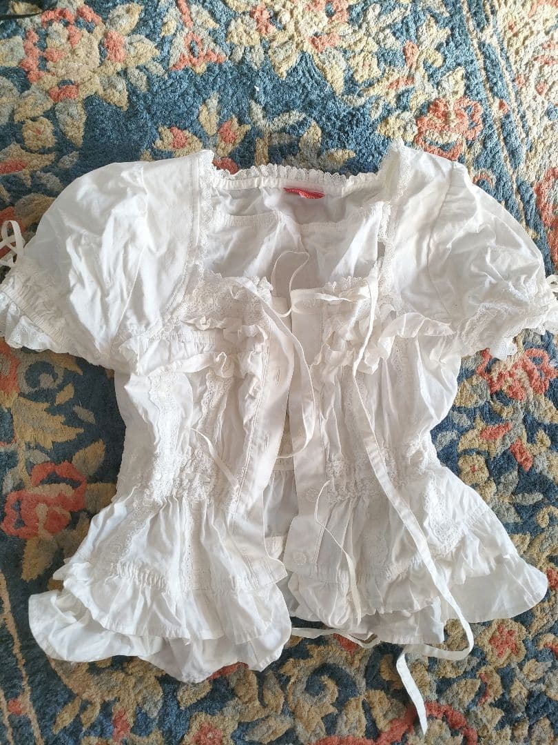 BABY THE STARS SHINE BRIGHT フリルレースブラウス 白FREE SIZE・BABY,THE STARS SHINE BRIGHT