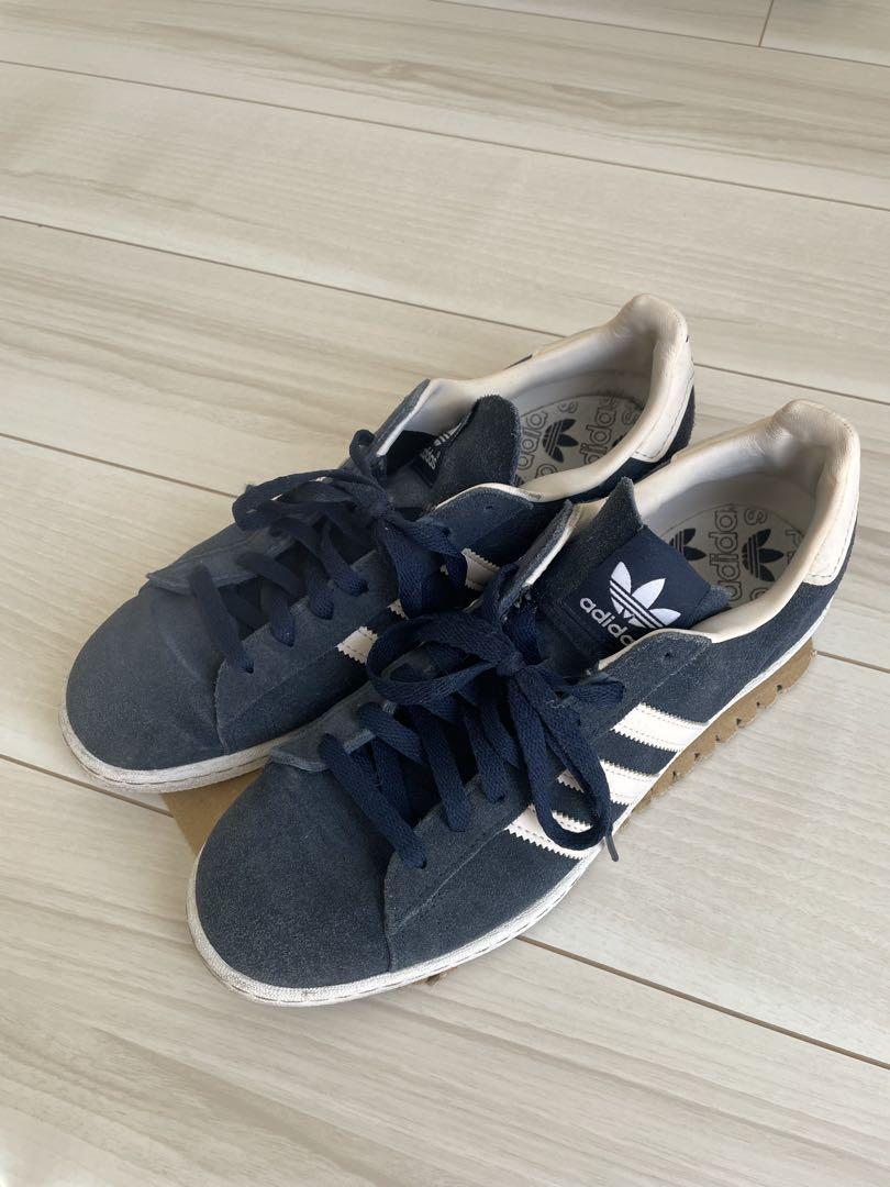 adidas ネイビー スエード スニーカー