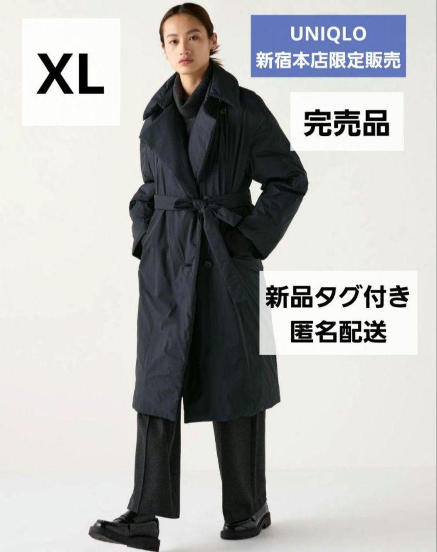 ✶完売品✶ブラックM✶ユニクロ新宿本店限定✶ダウンベルテッドロングコート