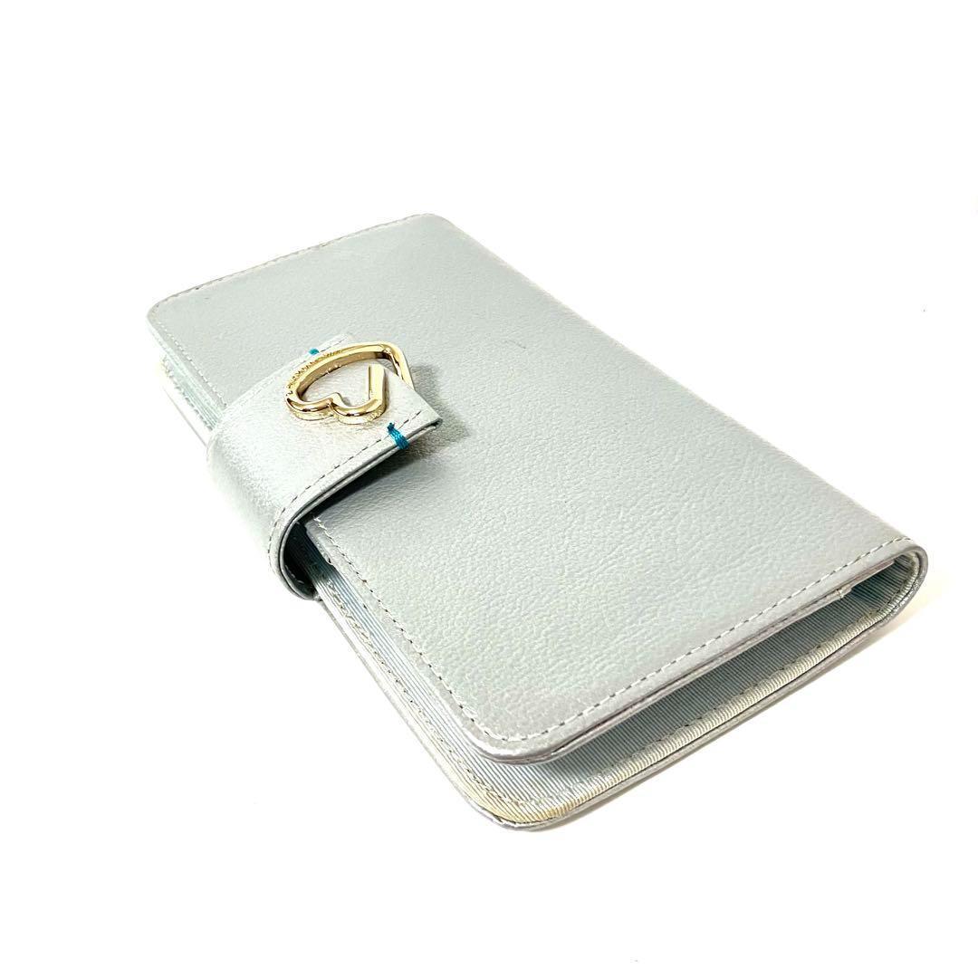 LANVIN en Bleu - ランバンオンブルー LANVIN ロシェ 多機種対応手帳型スマホケース シルバー LANVIN en Bleu - ランバンオンブルー LANVIN ロシェ 多機種対応