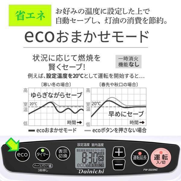 新品 ダイニチ 石油ファンヒーター NCタイプ【FW-3223NC-W】