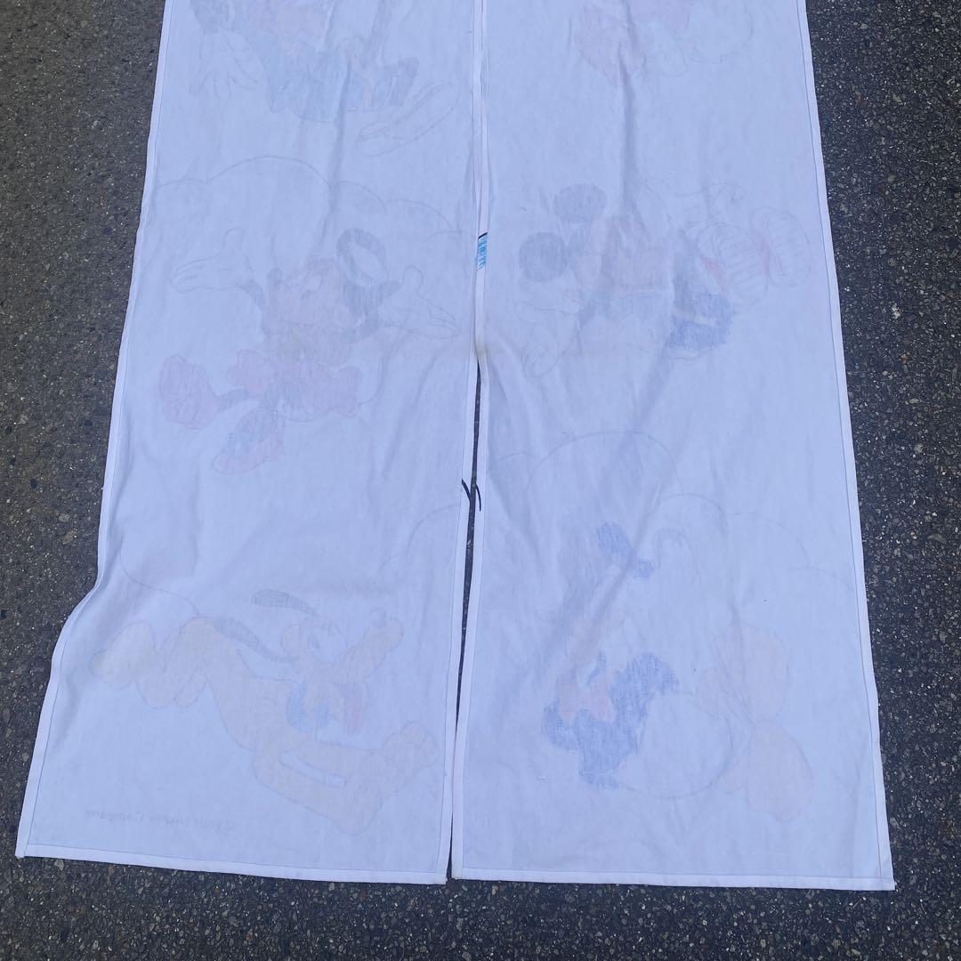 ディズニー 暖簾 のれん 生地 ミッキー ミニー ドナルド 美品 レトロ 昭和 ディズニー 暖簾 のれん 生地 ミッキー ミニー ドナルド 美品