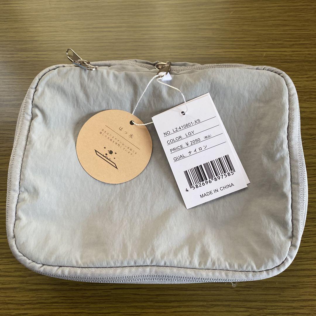 5点目100円♡新作♡新品♡グレー♡トラベルポーチ