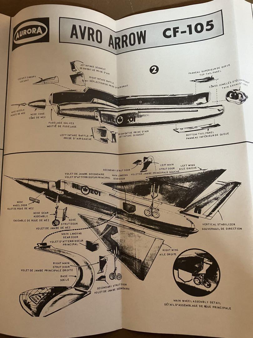 AVRO ARROW CF-105 AURORA オーロラ 飛行機模型キット