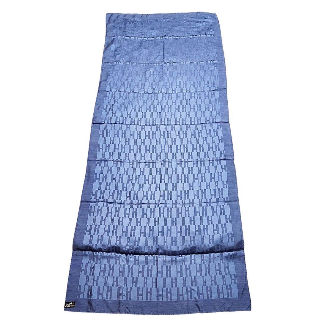 【極美品】エルメス 大判ストール《グランアッシュ》75×180 H柄 シルク
