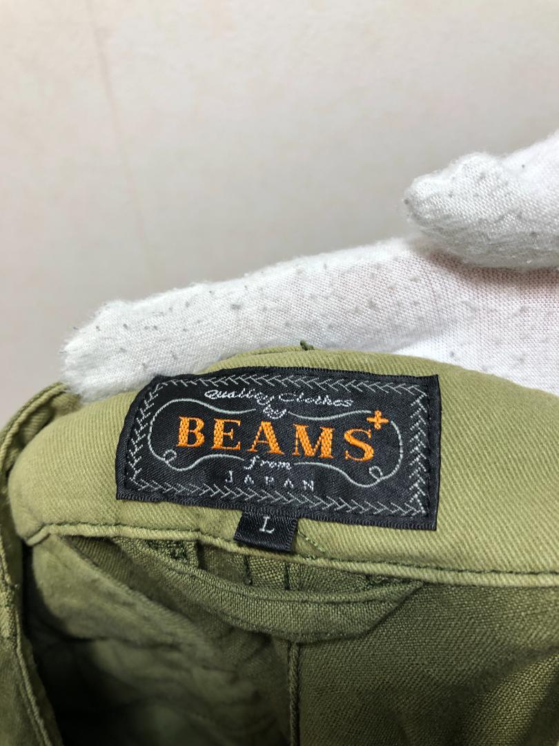 015041 BEAMS PLUS 麻 リネン パンツ L BEAMS＋