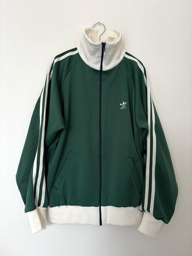 デサント社　adidas アディダス　トラックジャケット　ジャージ　緑