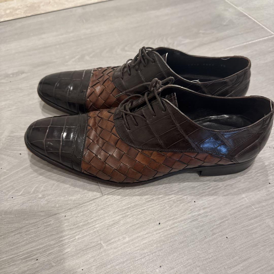 Dolce & Gabbana クロコ？型押し？編み込みレザーシューズ Dolce & Gabbana クロコ？型押し？編み込みレザーシューズ