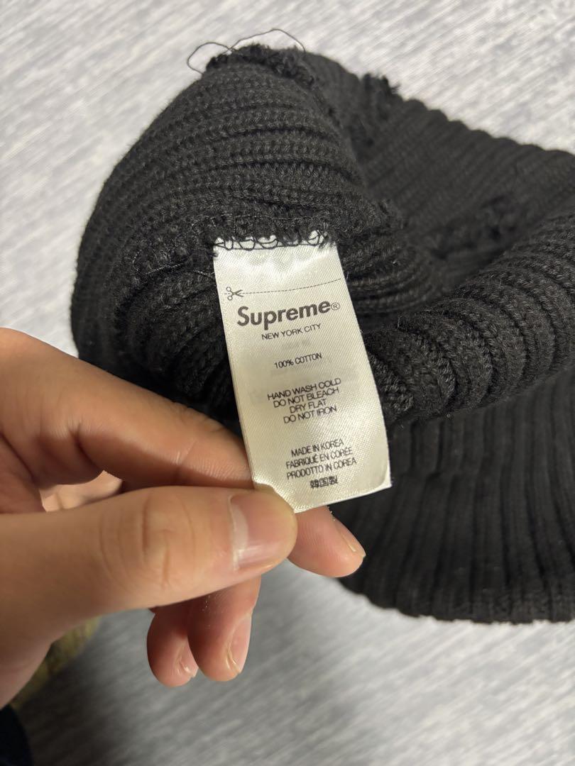 Supreme ブラック ニット帽 Mサイズ