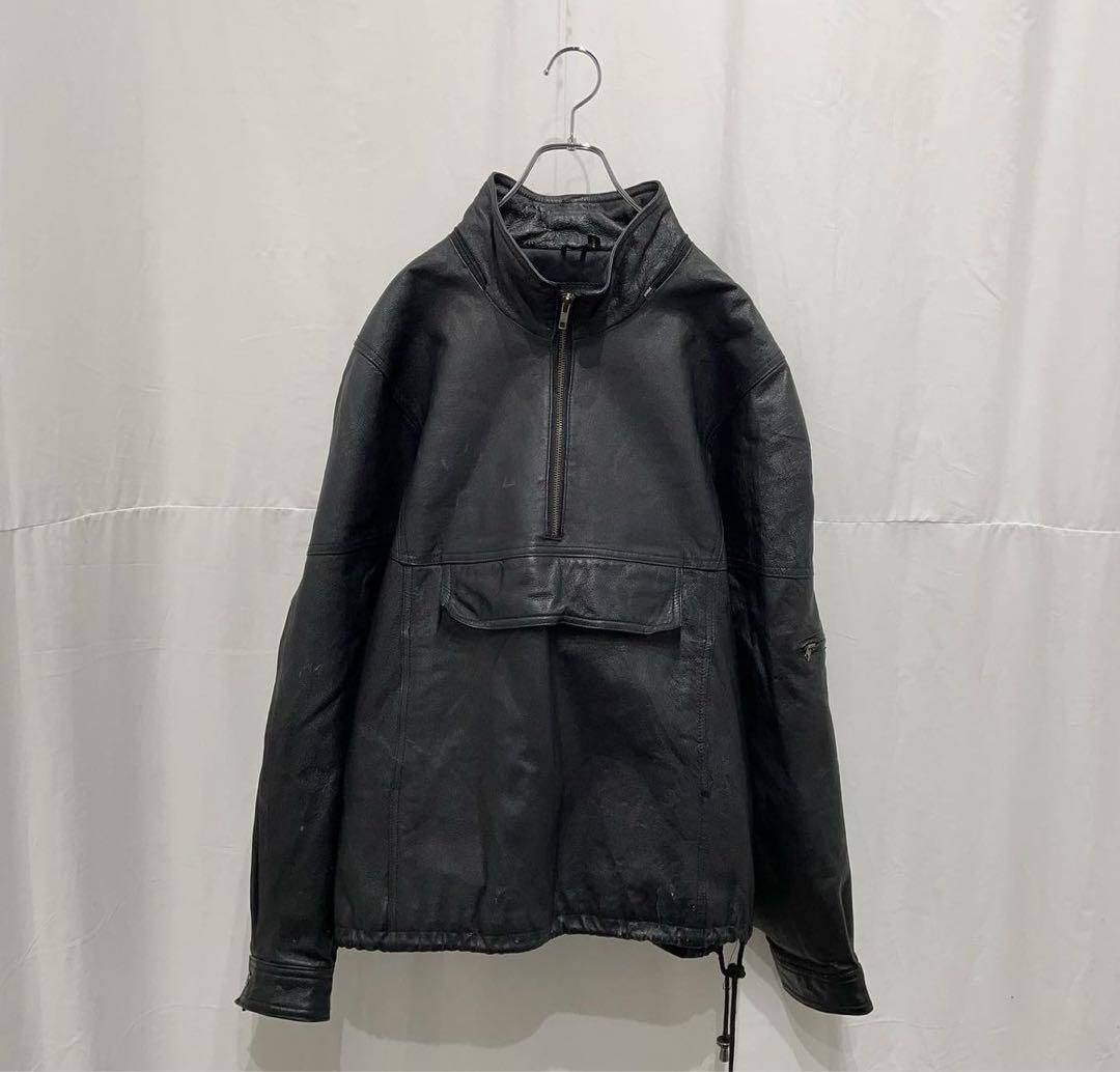 90s pullover design leather jkt レザージャケット