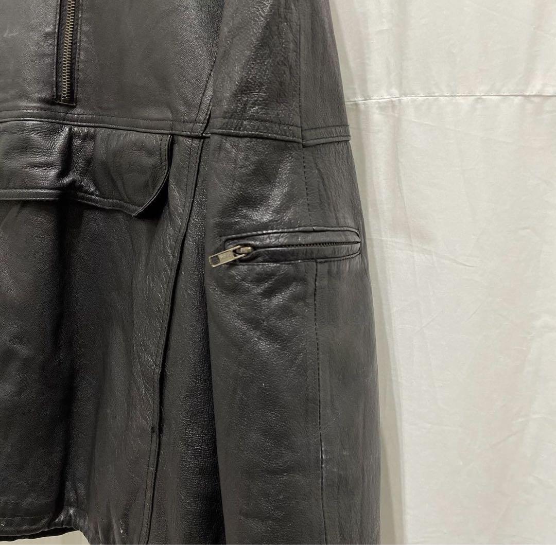 90s pullover design leather jkt レザージャケット